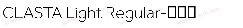 CLASTA Light Regular字体转换